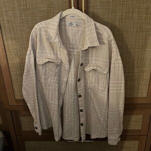 Hollister Light Plaid Shirt Jacket